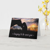 Carte Vous manquez Cowgirl et Cheval (Fleur jaune)