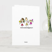 Carte Vous manquez Dame lunaire avec des fleurs (Dos)