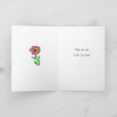 Carte Vous manquez Dame lunaire avec des fleurs (Intérieur)