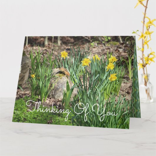 Carte Vous Manquez De Penser À Vous (Fleur jaune)