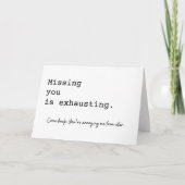 Carte Vous Manquez Est Épuisant Minimaliste (Devant)