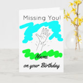 Carte Vous Manquez Joyeux Anniversaire (Fleur jaune)