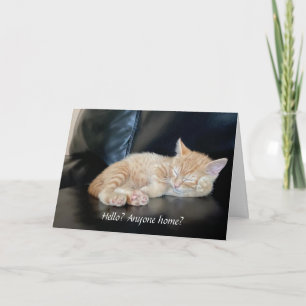 Carte Vous manquez mignonne Orange Kitten Card N'importe