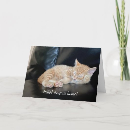 Carte Vous manquez mignonne Orange Kitten Card N'importe (Devant)