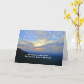 Carte Vous manquez sur Fête des pères Mountain Sunset (Fleur jaune)