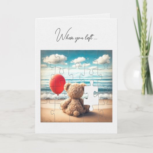 Carte Vous Manquez Teddy Bear Jigsaw Puzzle (Devant)