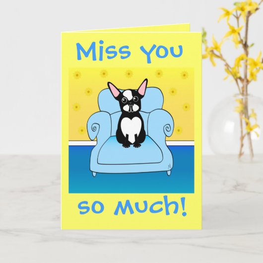 Carte Vous manquez tellement ! (Fleur jaune)