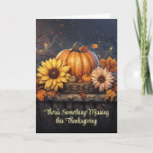Carte Vous Manquez Thanksgiving Joli automne automne fle (Devant)