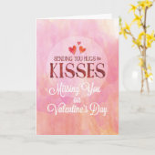 Carte Vous manquez Valentine envoyant des câlins et des (Fleur jaune)