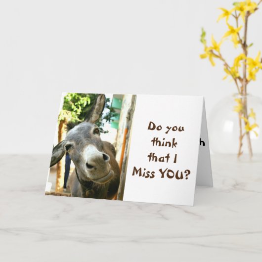 CARTE "VOUS MANQUEZ-VOUS" (UN BRAY D'ÂNE ?) (Fleur jaune)