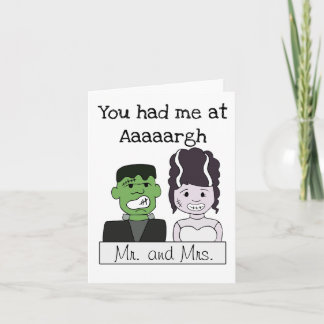 Carte Vous m'avez eu chez Aaaargh Frankenstein et jeune