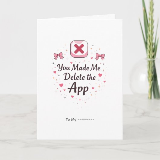Carte Vous m'avez fait supprimer l'application Design dr (Devant)