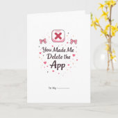 Carte Vous m'avez fait supprimer l'application Design dr (Fleur jaune)