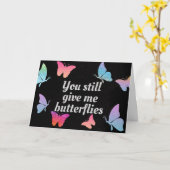 Carte Vous Me Donnez Parties scintillant Papillons Valen (Fleur jaune)