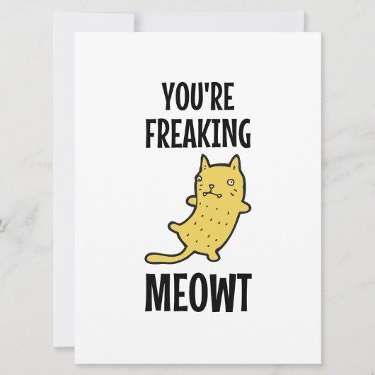 Carte Vous me faites flipper chat (Devant)