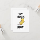 Carte Vous me faites flipper chat  (Devant/Arrière en situation)