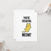 Carte Vous me faites flipper chat (Devant/Arrière en situation)