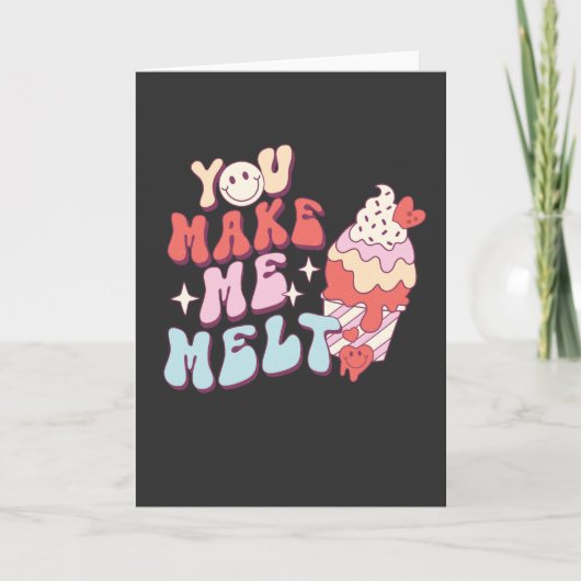 Carte Vous Me Faites Fondre - Funny Valentines Day Ice C (Devant)