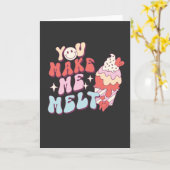Carte Vous Me Faites Fondre - Funny Valentines Day Ice C (Fleur jaune)