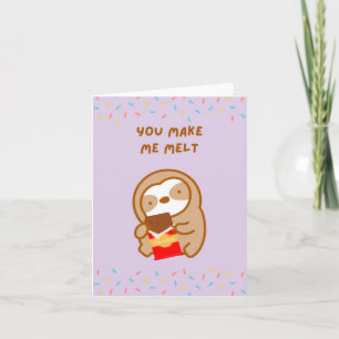 Carte Vous Me Faites Fondre Paresseux En Chocolat
