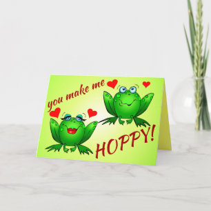 Carte Vous me faites Hoppy mignonne amusant Grenouilles 