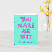 Carte Vous me faites mouiller - pour un sale et chaud SO (Fleur jaune)