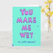 Carte Vous me faites mouiller - pour un sale et chaud SO (Fleur jaune)