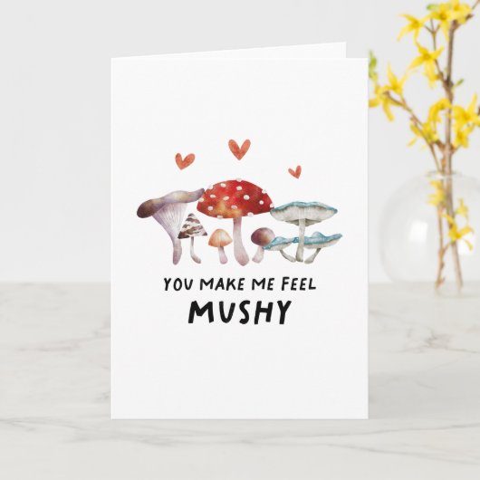 Carte Vous Me Faites Sentir Champignons (Fleur jaune)