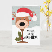 Carte vous me faites sentir le vin de noël drful vin drô (Fleur jaune)