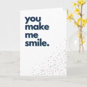 Carte Vous Me Faites Smile Grey Card (Fleur jaune)