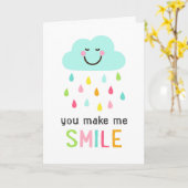 Carte Vous me faites sourire amis amitié merci (Fleur jaune)