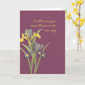 Carte Vous me manquerez, hospice, dernier adieu (Fleur jaune)