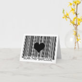 CARTE VOUS ME MANQUEZ BARCODE (Fleur jaune)