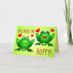 Carte Vous Me Rendez Heureux Grenouilles De Dessin Animé