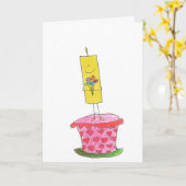 Carte "Vous m'envoyez !" Anniversaire spécial (Fleur jaune)