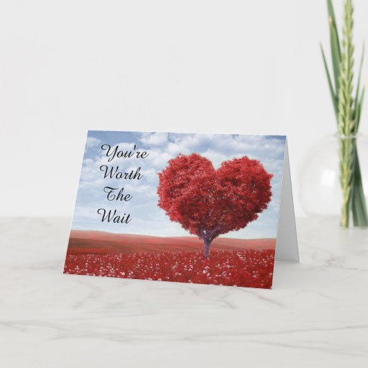 Carte Vous méritez l'attente (vide à l'intérieur) (Devant)