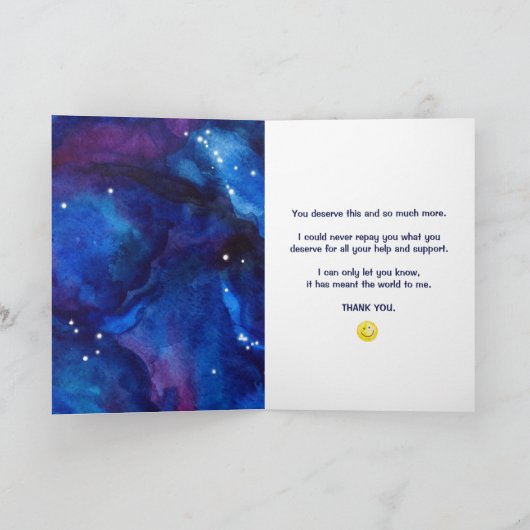 Carte Vous méritez le soleil, la lune et les étoiles (Intérieur)