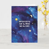 Carte Vous méritez le soleil, la lune et les étoiles (Fleur jaune)