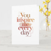 Carte Vous m'inspirez chaque jour (Fleur jaune)