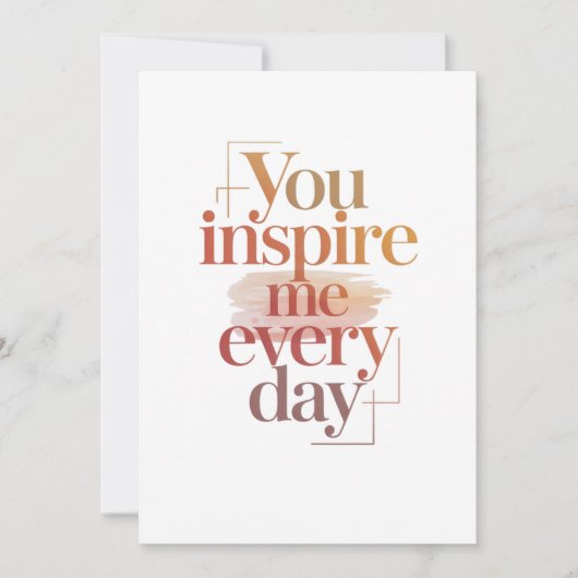 Carte Vous m'inspirez chaque jour (Devant)
