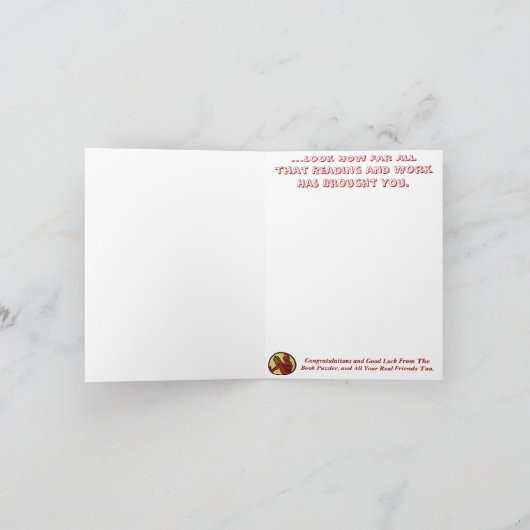 Carte Vous n’êtes pas un idiot d’avoir étudié si dur... (Intérieur)