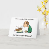 Carte Vous n'aimez pas / détestez les anniversaires ? An (Fleur jaune)