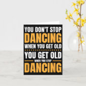 Carte Vous n'arrêtez pas de danser quand vous avez une v (Fleur jaune)