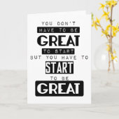 Carte vous n'avez pas besoin d'être génial pour commence (Fleur jaune)