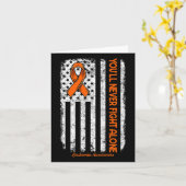 Carte Vous ne lutterez jamais seul Cancer du Sang Leukem (Fleur jaune)