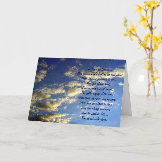 Carte Vous ne marchez pas seul... (Fleur jaune)