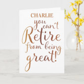 Carte Vous ne pouvez pas prendre votre retraite de l'exc (Fleur jaune)