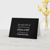 Carte vous ne pouvez pas revenir en arrière et modifier  (Fleur jaune)