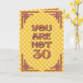 Carte Vous n'êtes pas l'anniversaire 30 (Fleur jaune)