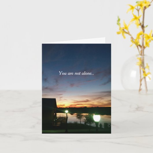 Carte Vous n'êtes pas seul (Fleur jaune)